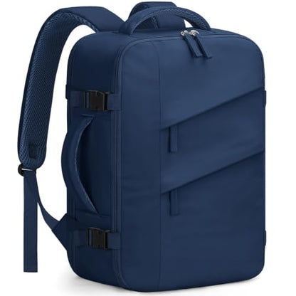 Capolo Travel Laptop Backpack Women Men Personal Item Weekender Travel Bag | 22L Flight Approved,Waterproof Overnight Bag,College Bookbag,Work,1-2 Day Travel,Fits 15.6" Laptop (Small,Navy Blue) - color: Navy Blue, size: Small