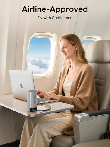 REWONDER 100W Power Bank Fast Charging 20000mAh with Built-in Retractable USB-C Cable, Portable Charger for MacBook Laptop, iPhone 17/16 Series, Samsung, TSA Approved for Air Travel - color: Silver