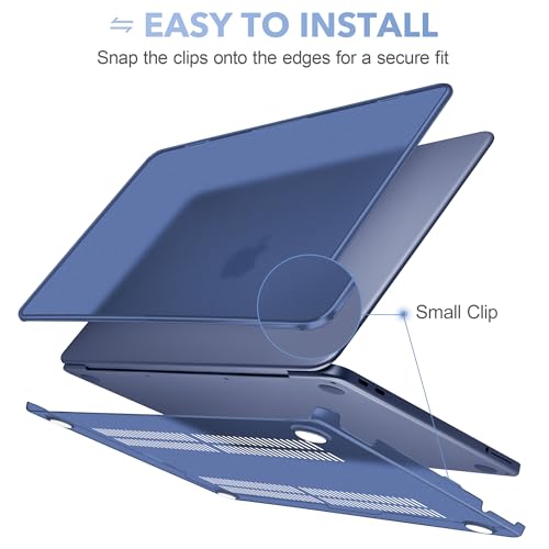 May Chen for MacBook Neo 13 inch Liquid Retina Display ((2026 Release A3404), Slim & Lightweight Protective Case with Screen Protector&Keyboard Cover&Dust Plug, Frosted Indigo - color: Frosted Indigo
