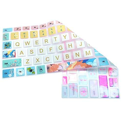 Protective Keyboard Cover Skin for 12.4" Microsoft Surface Laptop Go (2020 Released), Flower and Big Letter Designs, Litter Flowers - color: Litter Flowers