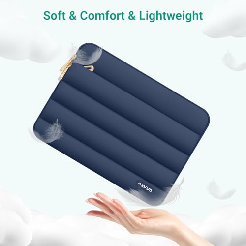 MOSISO Laptop Case 13.3 inch,13-13.3 inch Puffy Laptop Sleeve Compatible with MacBook Neo/Air 13.6 M5 M4 M3 M2 M1/Pro 13/14,HP Dell ASUS Lenovo,Polyester Horizontal Bag with Small Case,Midnight Blue - color: Midnight Blue, size: 13.3 inch