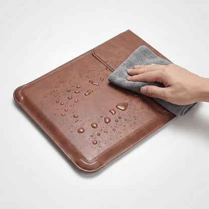 16 Inch Multifunctional Laptop Sleeve Case with Stand Soft Slim Cover for MacBook Pro/Air/ThinkPad X1/Dell XPS/Lenovo Yoga/HP Pavilion/ASUS Zenbook/LG gram/Chromebook 15" 15.3" 15.6" - color: Textured Brown, size: 15-16 Inch