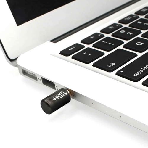 Mic-Lock 3.5mm for Headphone Port - Microphone Audio and Data Security - Privacy Protector for Laptops, Smartphones, Tablets, and Computers (Black, Single Pack)