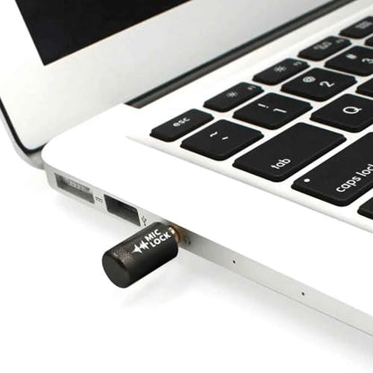 Mic-Lock 3.5mm for Headphone Port - Microphone Audio and Data Security - Privacy Protector for Laptops, Smartphones, Tablets, and Computers (Black, Single Pack)