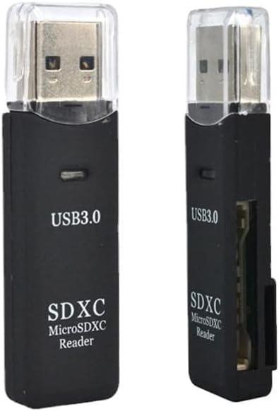 USB 3.0 2 in 1 HighSpeed Memory Card Reader Adapter for Micro SD SDXC TF T-Flash,for PC, Micro SD Card to USB Adapter for Camera Memory Card Reader, Wansurs Card Reader for Laptop