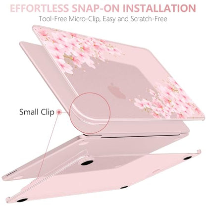 for MacBook Neo 13 inch Case 2026 (Model A3404), Artistic Cherry Pattern Ultra Slim Frosted Matte Hard Shell, Anti-Scratch & Fingerprint Resistant Cover - Cherry Blossom - color: Cherry Blossom