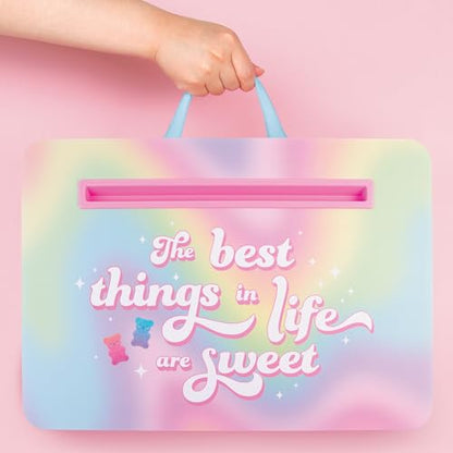 3C4G: Life is Sweet Lap Desk & Sticker Set - Customize with Scrawberry Scented Stickers, Portable Pillow Desk for Kids, Versatile Media Slot, Ages 6+