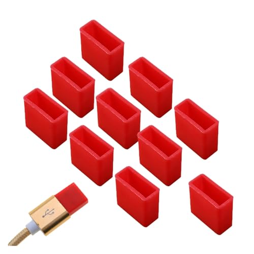 USB Cover Cap 12 Pcs USB Male Dust Plug Silicone Stopper Cap for Charging Extension Transfer Data Line Cable USB Protector Anti-Dust Cover for USB Type A(Q-redC) - color: Q-redC