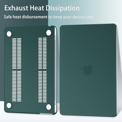 May Chen Case for MacBook Air 13/13.6-inch (M5/M4/M3/M2, 2022-2026 Models A3449 A3240 A3113 A2681), Lightweight | Closes Seamlessly | Ideal for Work Hard Shell Case, Dark Cyan - color: Dark Cyan