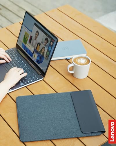 Lenovo Slim Laptop Sleeve 14 Inch Notebook/Tablet - Compatible with MacBook Air/Pro - Eco-Friendly Lightweight Case with Accessory Pocket & Magnetic Closure - Teal - color: Tidal Teal, size: 14.5-inch