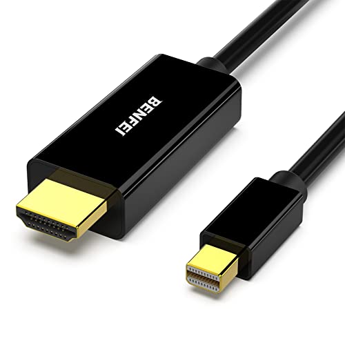 BENFEI Mini DisplayPort to HDMI Cable, 0.9 Meter Mini DP to HDMI Cable (Thunderbolt Compatible) with MacBook Air/Pro, Surface Pro/Dock, Monitor, Projector - color: Black, size: 3 Feet