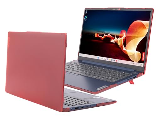 mCover Case Compatible ONLY for 2022-2024 15" Lenovo IdeaPad Slim 3 ｜ 3i 15ABR8 / 15AMN8 / 15IAH8 / 15IAN8 / 15IRH8 / 15IRU8 Windows Computers (NOT Fitting Any Other Lenovo Models)- Red - color: Red