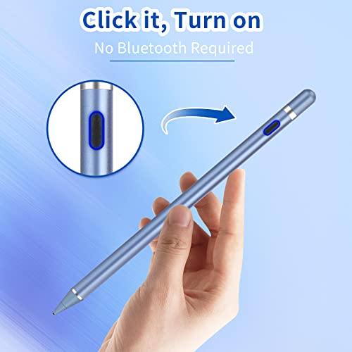 Active Stylus Pens for Touch Screens, Active Pencil Smart Digital Pens Fine Point Stylist Pen Compatible with iPhone iPad - color: blue