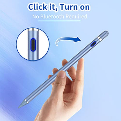 Active Stylus Pens for Touch Screens, Active Pencil Smart Digital Pens Fine Point Stylist Pen Compatible with iPhone iPad - color: blue