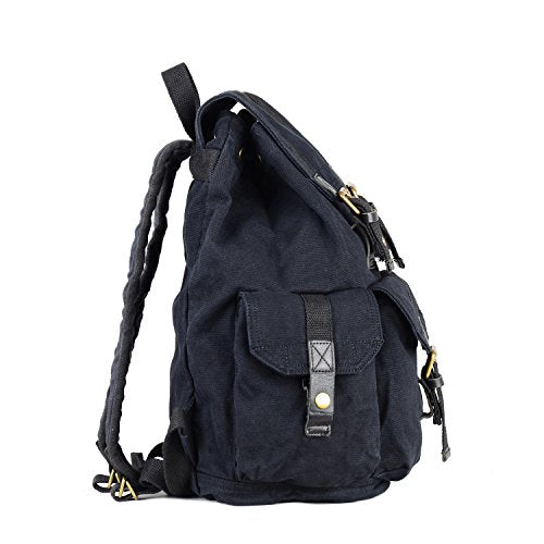 GOOTIUM 21101GRY-S Specially High Density Thick Canvas Backpack Rucksack, Black Small Size - color: Black, size: Small