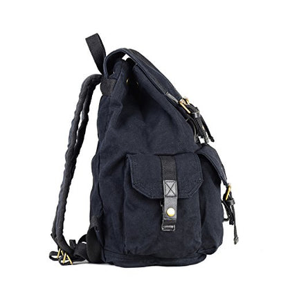 GOOTIUM 21101GRY-S Specially High Density Thick Canvas Backpack Rucksack, Black Small Size - color: Black, size: Small