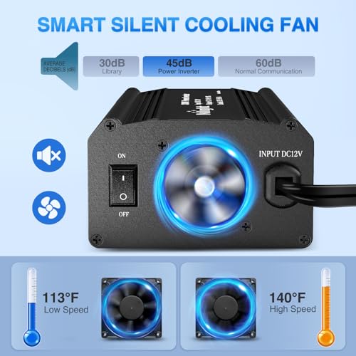 Nilight 300W Power Inverter 1 with PD 65W USB C & QC3.0 12V DC to 110V AC | Car Converter for Phones Tablets Laptop Computer Game Console Kindle iPad DVD Players Black - color: 300W USB+PD 110V Outlet*2