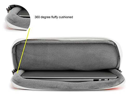 360° Protective Laptop Sleeve Case Bag with 3 Pockets,Handle,Luggage Strap for MacBook Pro 14 inch and 14 inch-14.4 inch Screen Laptop (Flowers) - color: Flowers(3 Pockets), size: 14 inch-14.4 inch