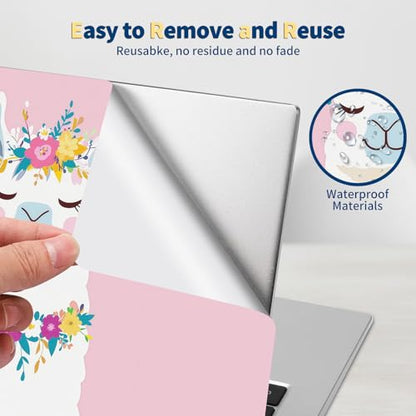 Universal Laptop Skin for 13-16 Inch Laptops,Vinyl Protective Sticker Decal,Easy DIY Trim-to-Fit for HP/Dell/MacBook,Bubble-Free & Removable,Pink Cute Alpaca - color: Pink Cute Alpaca
