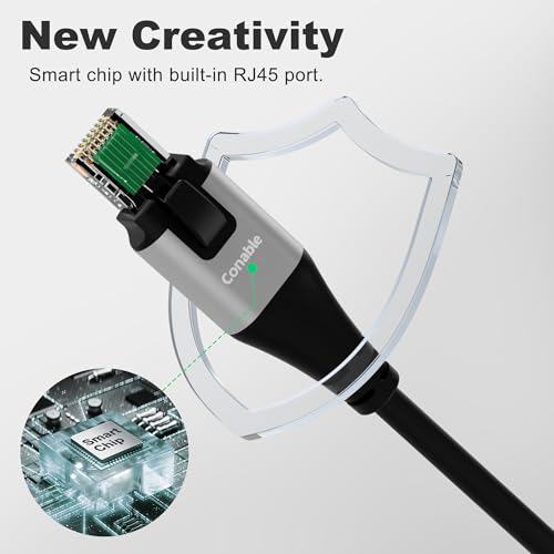 USB to Ethernet Cable 6 FT, USB-C & USB-A Port Two in One, USB C to RJ45 Network Cord, Gigabit, Directly Connected, Thunderbolt 4/3 Compatible with PCs, Laptops, Tablets, Smartphones- Not for Charging - size: 6 FT