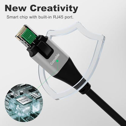 USB to Ethernet Cable 6 FT, USB-C & USB-A Port Two in One, USB C to RJ45 Network Cord, Gigabit, Directly Connected, Thunderbolt 4/3 Compatible with PCs, Laptops, Tablets, Smartphones- Not for Charging - size: 6 FT