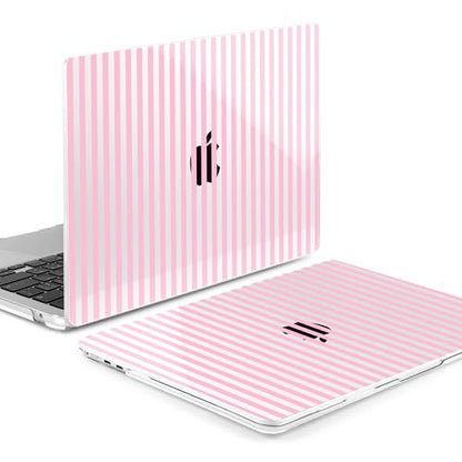 MEEgoodo Case for M5/M4/M3/M2 MacBook Air 15 inch Case 2026 2025 2024 2023, Laptop Shell Fit Model (A3448/A3241/A3114/A2941) for MacBook Air 15.3-inch, Pink Stripes - color: Pink Stripes