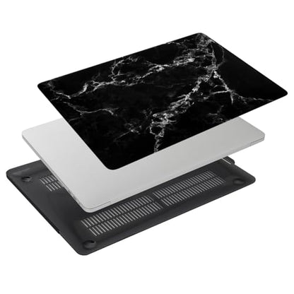 Hard Case Compatible with Old Version MacBook Pro 13 inch Case 2012 2011 2010 2009 2008 Release A1278 with CD-ROM, Laptop Plastic Hard Case Shell & Keyboard Cover, Black Marble - color: 1606 Black Marble, size: A1278(Pro 13" w/CD-ROM 2008-2012)