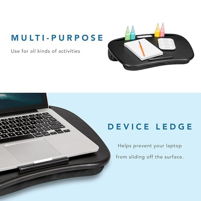 LAPGEAR MyDesk Lap Desk – Black, 12-Pack, Fits 15.6” Laptops - color: Black, size: Pack of 12