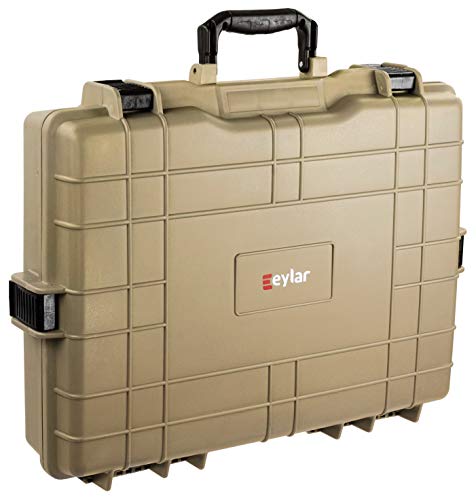 Eylar Large 22 inch Protective, Camera, Tools, Equipment Laptop Hard Case Waterproof w/ 3 Layers Foam (Tan FDE) - color: Tan FDE