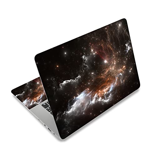 Laptop Skin Vinyl Sticker Decal, 12" 13" 13.3" 14" 15" 15.4" 15.6 inch Laptop Skin Sticker Cover Art Decal Protector Fits HP Dell Lenovo Compaq Apple Asus Acer (Black Galaxy) - color: Black Galaxy