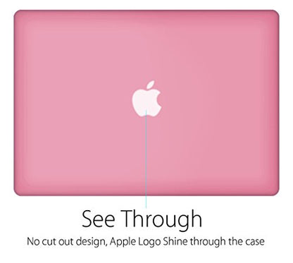 UESWILL Matte Hard Shell Case Cover Compatible with MacBook Pro (Retina, 13 inch, Early 2015/2014/2013/Late 2012), Model A1502/A1425, No CD-ROM, No USB-C, Pink - color: Pink, size: MacBook Pro 13" Retina A1502/A1425