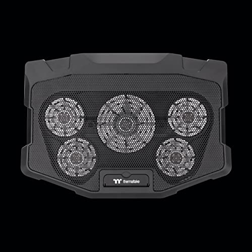 Thermaltake Massive 12 Max Steel Mesh Panel with 1 x 120mm and 4 x 80mm Fans, 10"-17" Notebook Cooler CL-N018-PL12BU-A - style: 5 Fans