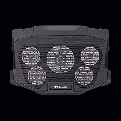 Thermaltake Massive 12 Max Steel Mesh Panel with 1 x 120mm and 4 x 80mm Fans, 10"-17" Notebook Cooler CL-N018-PL12BU-A - style: 5 Fans