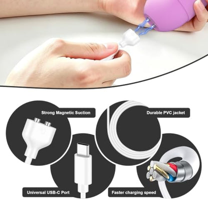 Meliya 2Pack Magnetic USB DC Charger Cable(6mm/0.24inch), Replacement Charging Cord for Rechargeable Toys Massagers Electric Toothbrush - size: USB-A/USB-C