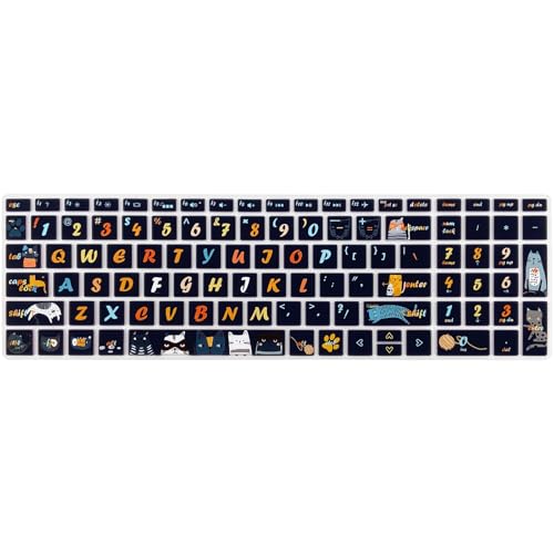Keyboard Cover for HP Envy x360 15m-bp/bq /2020 2019 HP Pavilion 15/ HP Pavilion x360 15.6” Series/HP Envy 17 17.3" Series/HP Laptop 15t 17t 17-ca0011nr 17-by0040nr, Cat - color: Cat