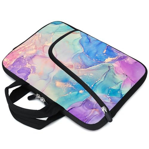 15Inch Laptop Sleeve Carrying Bag with Handle， Front Pocket for Placing Power Adapter and Mouse for men women - color: Caisy-21