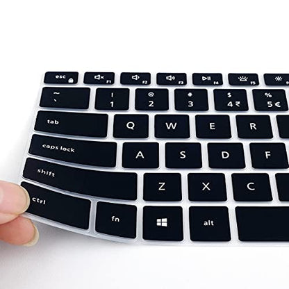 Keyboard Cover for Dell Inspiron 14 5410 5415 5418 5420 5425 5430 7415 7420 7425 7430 7435, Dell Inspiron 16 5620 5625 5630 7620 7630, Inspiron 13 5310, Latitude 3320 3420 Keyboard Skin -Black - color: Black