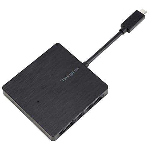 Targus USB-C to 2-Port USB 3.0 and 1 USB-C Hub with Power Pass-Through, 2.5 x 2.44 x 0.63 Inches, Black (ACH928USZ) - style: USB-C to 2-Port USB 3.0 and 1 USB-C Hub