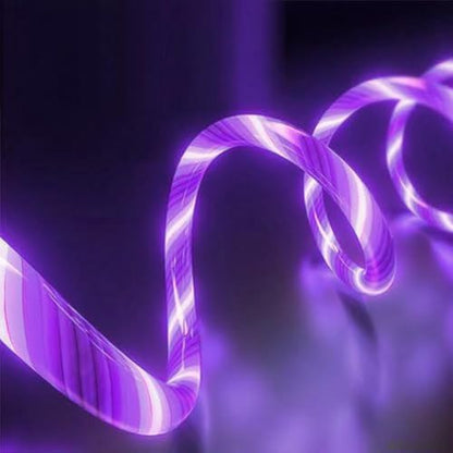 IHAO USB A to C Charger Cable PD Fast Charge and High Speed Sync Visible LED Current Flowing Compatible with All USBC Device-39Inches Purple - color: USB A TO C Purple