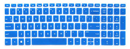 Ultra Thin Silicone Keyboard Cover Compatible with 15.6" HP Pavilion X360 15-BR, Pavilion 15-CC 15-CD 15-CB 15-BS 15-BW 15m-bp 17-BS 17M-AE 17-BS 17-BW Series Laptop (Blue) - color: Blue