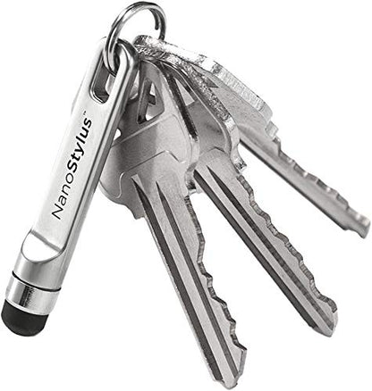 KeySmart NanoStylus – Mini Keyring Stylus Ergonomic, Portable and Precise Keychain Stylus Pen for Touch Screens - color: Silver
