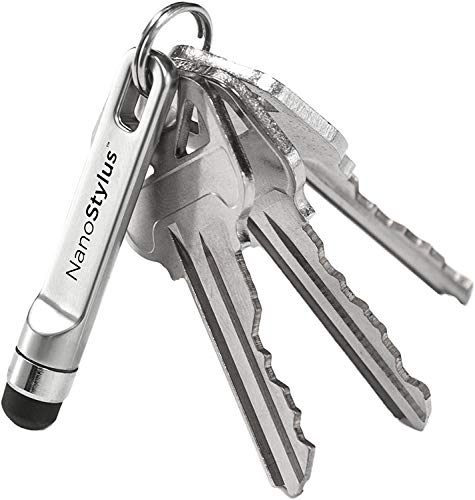 KeySmart NanoStylus – Mini Keyring Stylus Ergonomic, Portable and Precise Keychain Stylus Pen for Touch Screens - color: Silver