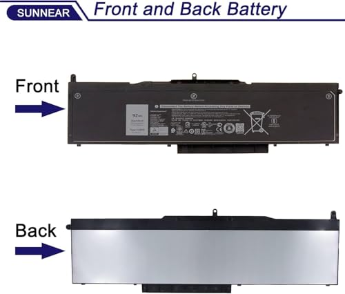92Wh VG93N Battery for Dell Precision 15 3520 3530 Latitude 5580 5590 5591 | 11.4V 7666mAh; Battery Replacement for Dell Precision M3520 M3530 Latitude E5580 E5590 E5591; 0VG93N WFWKK 0WFWKK