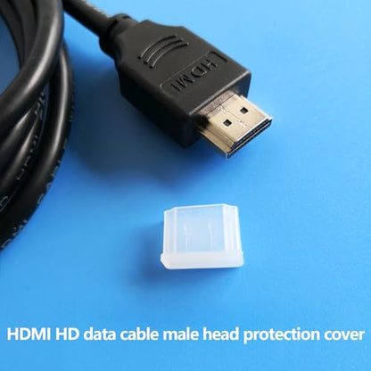 20PCS Plastic HDMI Male Port Anti Dust Dustproof Cover Cap Plug Protector Compatible with Computer Laptop TV (Transparent) - color: Transparent