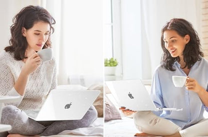 Tuiklol for 2026 MacBook Neo 13 Inch A18 Pro Chip Case, (Model A3404) Anti-Scratch Anti-Drop Slim Hard PC Shell Case with Shockproof Protective MacBook Neo Laptop Cover, Sparkly-Clear - color: Sparkly-Clear