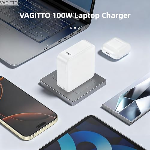 100W 96W USB C Fast Charger Compatible with MacBook Pro/Air 16 15 14 13, M4 M3 M2 M1, iPad Pro/Air and All Type C Device, Mac Book Pro Charger Included Cable