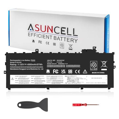 ASUNCELL 01AV430 SB10K97587 Battery Replacement for Lenovo ThinkPad X1 Carbon 5th Gen 2017 6th Gen ThinkPad X1 Carbon 2017/2018 Series 01AV429 SB10K97586 01AV431 SB10K97588 01AV494 SB10K97586 - size: 01AV430 13.39 * 5.71 * 0.73 in