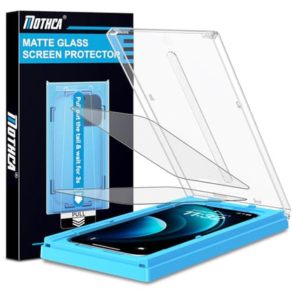 Mothca 2 Pack Matte Glass Screen Protector for iPhone Air / 17 Air 6.5-inch [Auto Fit Box Dust-Free] Edge to Edge Full Coverage Anti-Glare & Anti-Fingerprint Tempered Glass, Smooth as Silk - size: iPhone Air 6.5 inch