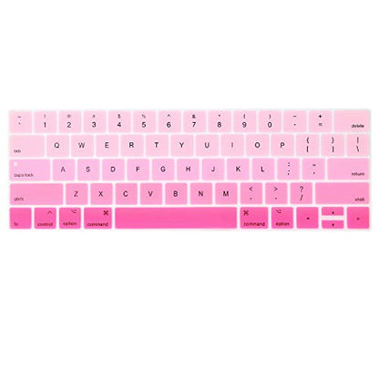 ProElife Ultra Thin Keyboard Cover Skin for MacBook Pro 13-inch 15-inch with Touch Bar (Model A2159, A1989, A1990, A1706, A1707) (2019 2018 2017 2016) (Ombre Pink) | Ombre Pink, Ultra-Thin (0.26 mm), Silicone Protective Skin, Dust-proof, Precision Molded,