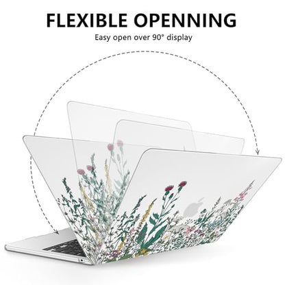 AKIT for MacBook Air 13 inch Case M5 M4 M3 M2 2026-2022, ChrysFlowers | A3449 A3240 A3113 A2681, Vivid Pattern Hard Shell Laptop Case+Screen Protector+Keyboard Cover for MacBook Air 13.6 inch - color: ChrysFlowers